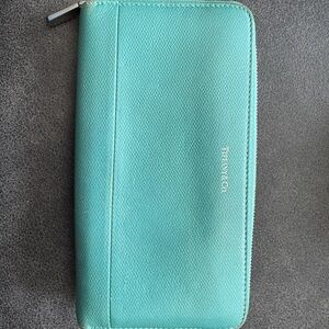 Tiffany & Co. Aqua Leather Wallet